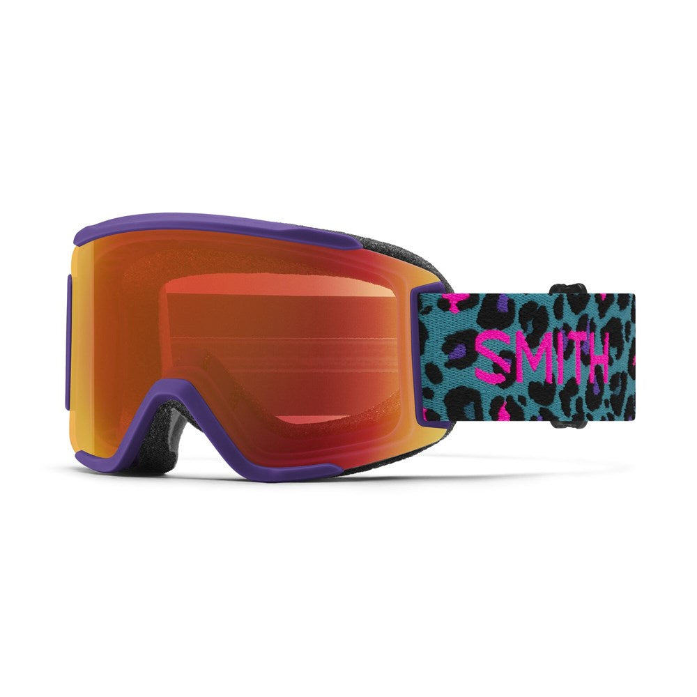 Smith Squad S - Purple Haze Neon Cheetah ChromaPop Everyday Red Mirror 25% VLT / Clear