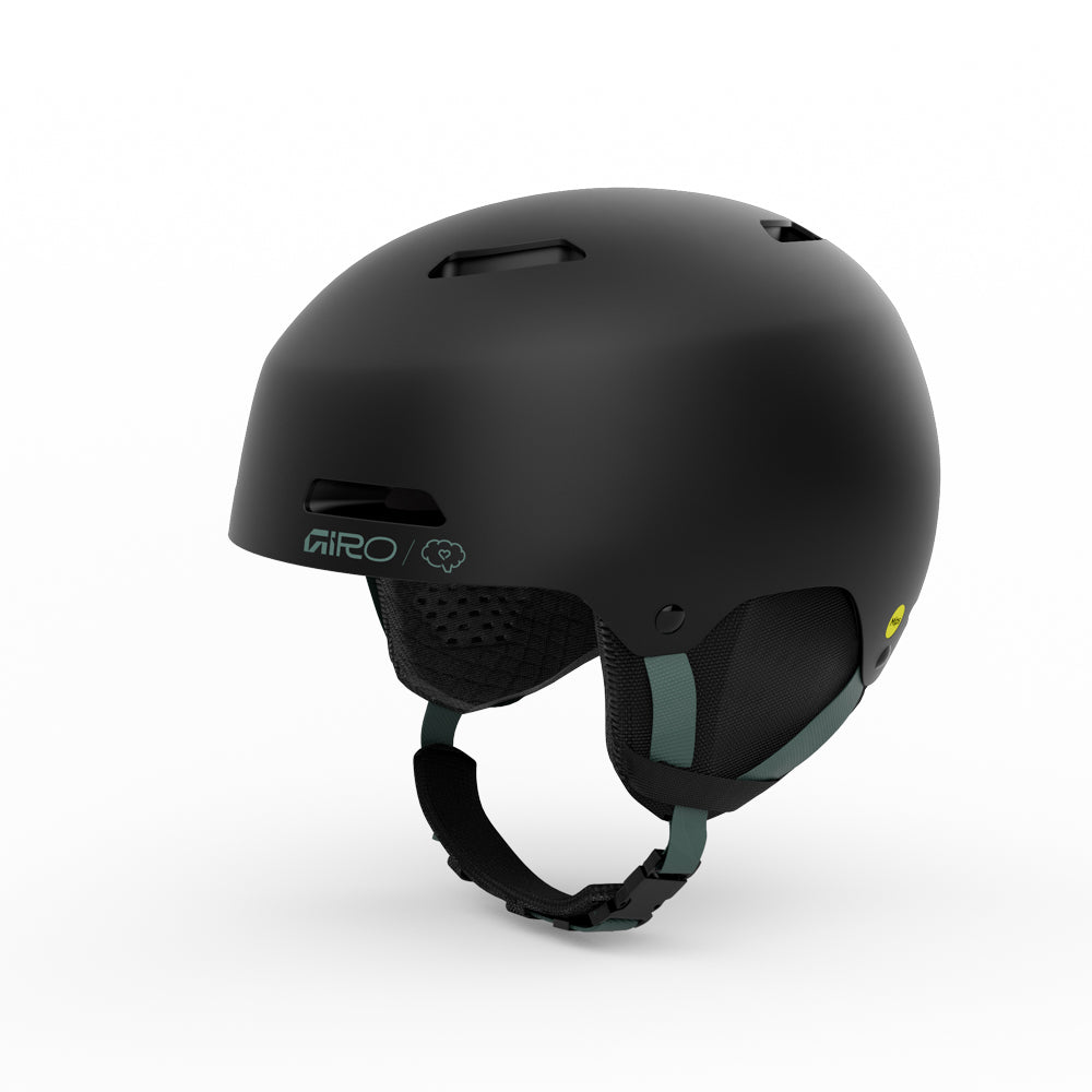 Giro Ledge FS MIPS Snow Helmet - Matte Save A Brain Dark Green