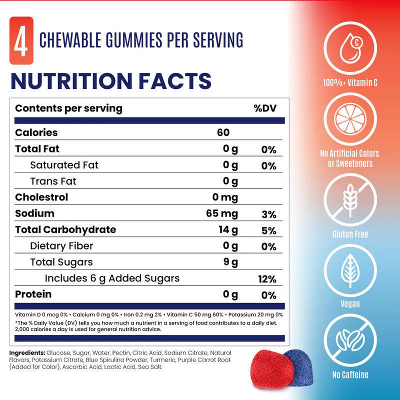 Saltstick Sour Pop Rocket Energy Gummies